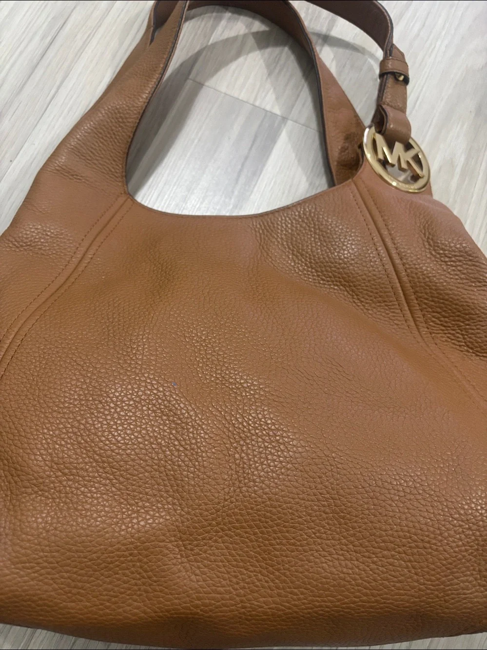 Michael Kors Large Fulton Tote Camel Leather Shoulder Bag